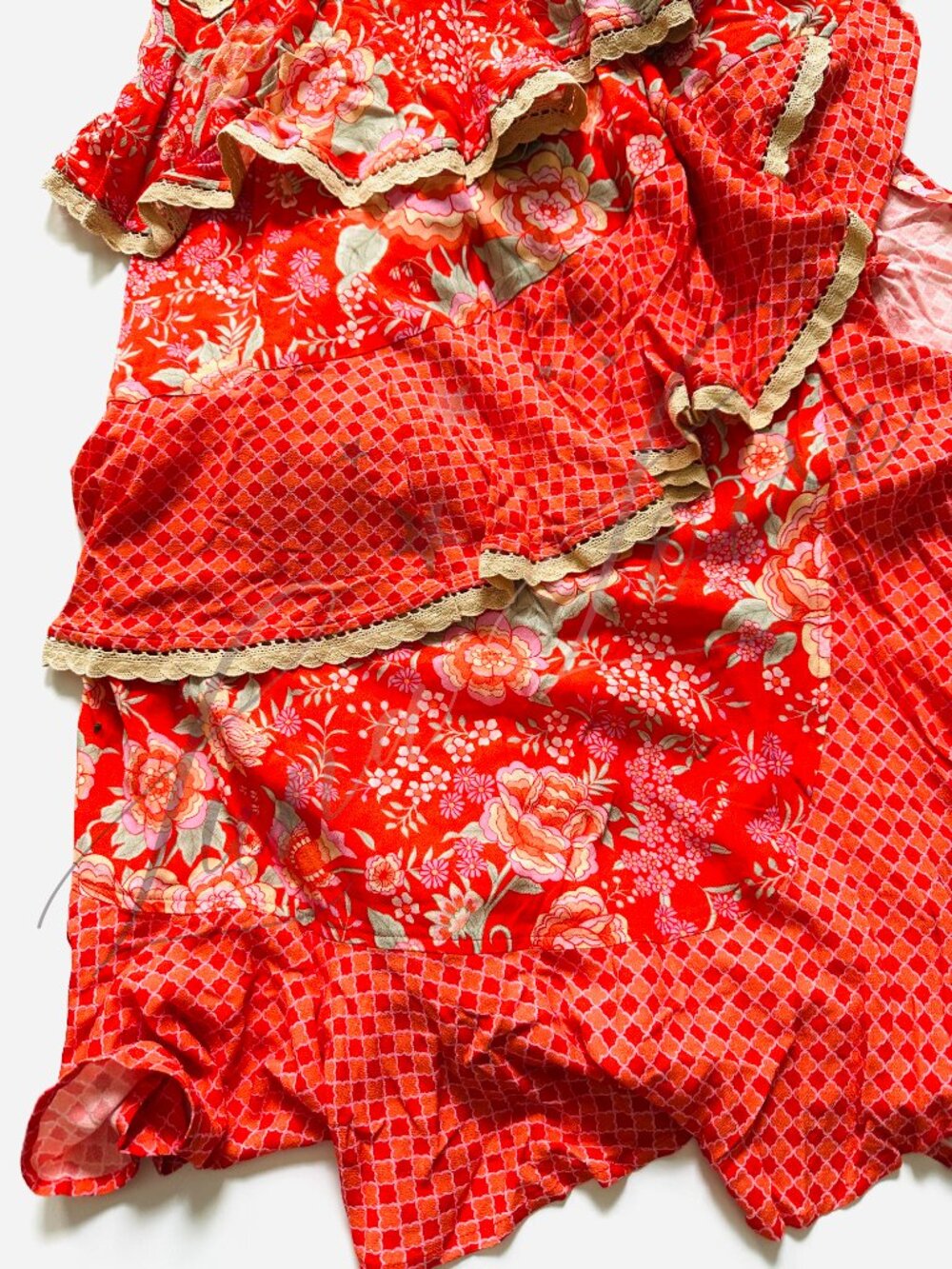SPELL x Free People Full Bloom Ruffle Soirée Dress (size M) NWT - Picture 6 of 13